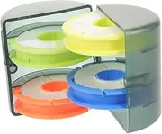 KOMBIUDA Silicone Fishing Line Organizer Box Round Fishing Line Bobbin Spools Colors Essential Fishing Tool for Tangle Line Storage