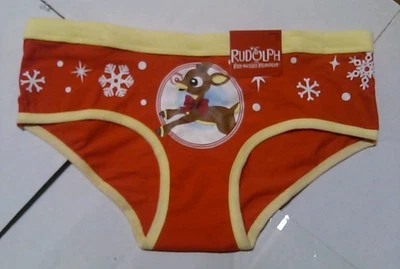 NEW Womens Girls Sz S 5 Rudolph The Red-Nosed Reindeer Hipster Underwear Panties