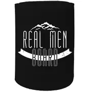 Alcohol Stubby Holder - Real Men Boardsnowboarding - Funny Novelty Birthday Gift Joke Beer Can Bottle