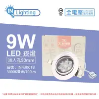 在飛比找momo購物網優惠-【大友照明innotek】2入 LED 9W 3000K 黃