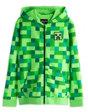 Vanilla Underground Minecraft Boys Hoodie Green Creeper Placement Print 11-12 Years