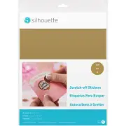 Silhouette Printable Scratch-Off Sticker Sheets 8.5"X11" 5pk-Gold MEDIASCR-GLD