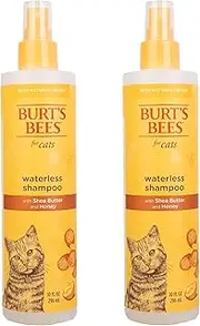 Burt's Bees for Pets Waterless Cat Grooming Spray with Shea Butter and Honey, 99.3% Natural Origin Formulas, Dry Shampoo, Kitten Supplies, 10oz