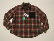 PENDLETON Red Plaid Wool Blend Lined Jacket Coat Size XL NWT Mens
