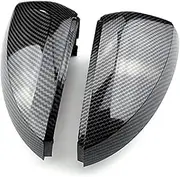 Wivplex Carbon Fiber for Polo, Mk6 AW GTI 2018-2020 Car Side Rear View Rearview Mirror Cover Replacement Wing Mirrors Replacement Parts Side Wing Mirror Cover