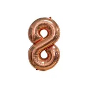 34 Inch Rose Gold Balloon Number 8