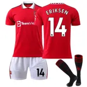 Beakey ERIKSEN #14 Manchester United F.C Home B-Jersey 2022/23 Soccer B-Jersey Set For Adult Kids