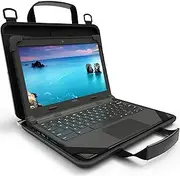 13-14 Inch Protective Always-on Chromebook Hard Case with Adjustable Shoulder Strap and Carrying Handles