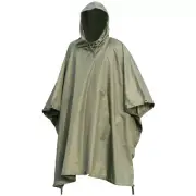 MIL-TEC Brand Poncho army style waterproof rain RipStop cape military OD green