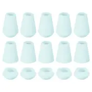 20Pcs Plastic Cord Lock Bell End Stopper Cord End Lock Rope Fastener, Sky Blue