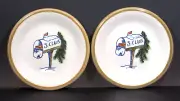 LOUISVILLE STONEWARE SET OF 2 SANTA CLAUSE MAILBOX 4 INCH COASTERS