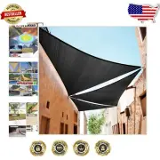 190 GSM Black Right Triangle Sun Shade Sail - Waterproof & Durable