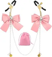 Pendant Nipple Clamp Clip With Chain Bow Nipple Clips Nipple Sexy Accessories Breast Nipple Clips For Women Non Piercing