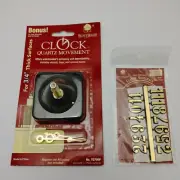 CLOCK Quartz Movement For 3/4” Surfaces With Numerals 5/8" Crafts Walnut Hollow