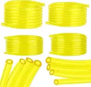 Pack of 4 1.5 m Petrol Hose, Fuel Hose, 2 x 3.5 mm, 2.5 x 5 mm, 3 x 5 mm, 3 x 6 mm for Chainsaws, Blowers, Pressure Washers (Yellow)