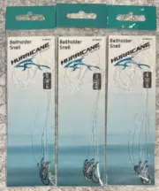 3 Packs Hurricane Snells Baitholder Hooks Size 8 10LB