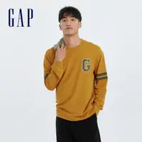 在飛比找蝦皮商城優惠-Gap 男裝 Logo圓領長袖T恤-黃色(773179)