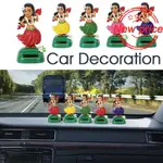 GONF 太陽能舞蹈娃娃汽車裝飾夏威夷風格汽車裝飾儀表板搖頭 O1J1