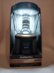 Duracell LED Tri-Power Solar /Battery / Plug-in Rechargeable Lantern 2000 Lumen