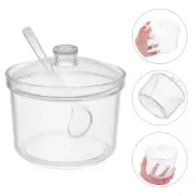 Acrylic Spice Jars Clear Sugar Bowls With Lid And Spoon Transparent Seasoning