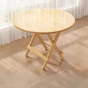 Foldable Dining Table, Living Room Table, Dining Room, Garden, Dormitory Study Table, Solid Wood Office Desk A40 (A Wood, 80X80X74)