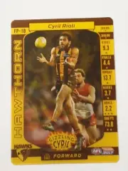 2017 AFL TEAMCOACH FOOTY POWER 3-D CARD CYRIL RIOLI - HAWTHORN HAWKS