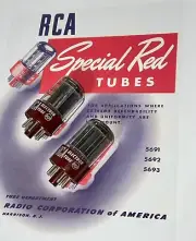 2 RCA 5691 Tubes / Micromhos & Plate Current Tested / In Boxes 6SL7 RED 6SL7GT