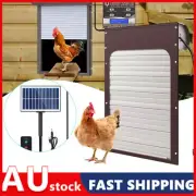 Automatic Chicken Coop Door Solar Powered Opener with Timer Light Sensor Remote