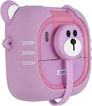 Instant Print Camera, 1080P 48MP Mini Toddler Camera, 1200mAh Digital Camera with 2.4 Inch Large Display, 180° Rotating Lens, Built in Games, for Home School (Purple)
