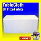 1.8m Tablecloth 6FT WHITE Wedding FITTED Rectangle Table Cloths Market Trestle
