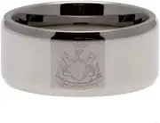 Newcastle United FC Band Ring (UK Size: Medium) (Silver)