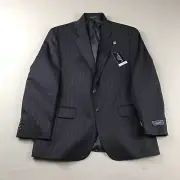 Chaps Blazer Mens 42 Short Blue Striped Wool Button Up Jacket Suit Seperate NWT