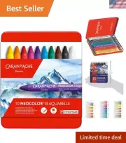 Compact Neocolor II Water-Soluble Pastels - 10 Colors for Creative Masters