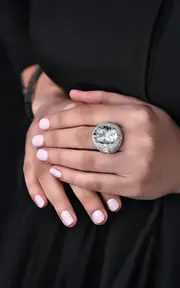 [Harakh] Sunlight 18K White Gold Tourmaline Ring