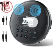 Portable CD Player Walkman with Speakers, Rechargeable, Anti-Skip, AUX, Headphon