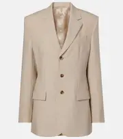 [Wardrobe.NYC] Wardrobe.NYC Virgin wool blazer UK 14 beige