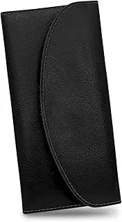 [AfitLulu] Genuine Leather Wallet, Multi Card Slot Ultra-Thin Long Ladies Billfold, Minimalist and Fashionable Card Holder Purse for Both Men and Women (black), black, Modern