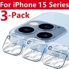 3 Pcs Tempered Glass Camera Lens Protector for iPhone 16 Pro Max 15 Pro Max Plus