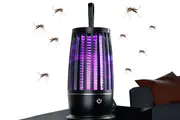 LED Electric Mosquito Killer Lamp USB Fly Trap Insect Bug Zapper Catcher-Black