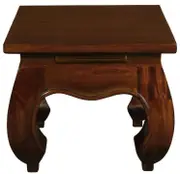 Dynasty Solid Mahogany Timber Lamp Table (Mahogany)