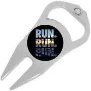 Run Motivation Golf Ball Marker Divot Repair Tool Bottle Opener