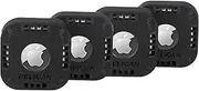 Case-Mate Pelican - Protector Stick-On Mount Case for Apple AirTag - Heavy-Duty - 4 Pack - Black (PP048844)