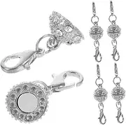 EPIGEIST 5pcs Magnetic Jewelry Clasps Double-Sided Lobster Clasp for Necklaces Bracelets Rhinestone Secure Locking Magnetic Jewelry Connectors Accessory for