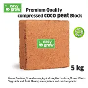 5Kg CocoPeat Block Premium Coir Peat Organic Plant Growth Medium Nutrifield