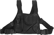 Chest Front Pouch, Chest Harness Pack, Two Way Radio Chest Pocket Backpack, Radio Accessory Pouch Holder Carry Case for Production Workshops Ski