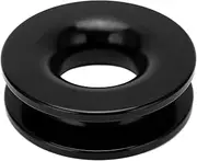 Winch Recovery Ring, Aluminum Winch Snatch Recovery Snatch Ring 41000lbs Breaking Strength for 7/16in 1/2in Soft Shackle with 3/16in 1/4in 3/8in Ropes (Black)