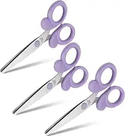 Eagle Butterfly Scissors,Sharp Stainless Steel Blades, Ideal for Office, Kitchen and School，3 Pcs/Pack，Purple