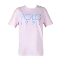 在飛比找momo購物網優惠-【RALPH LAUREN】POLO膠字圓領短袖T恤(粉)