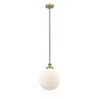 Innovations Edi Beacon 12" 1-Lt LED Mini Pend, BB/FR/FR - 616-1PH-BB-G201-12-LED