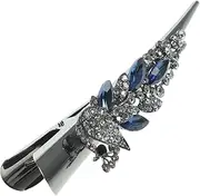 LALADEFIEE Crystal Hair Clip Large Alligator Barrette Vintage Rhinestone Duckbill Hair Accessory for Women Decorative Clip for Thick Thin Hair Elegant Hair Decor